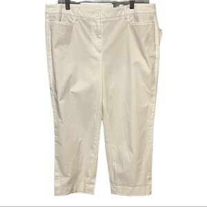 Talbots Perfect Skimmers Cropped Pants Pedal Pusher Slim-Leg Capri Flat Front